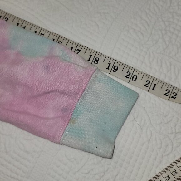 670. Exist Long Sleeve Hoodie Tie Dye Rainbow Colors Sz S - Picture 4 of 6